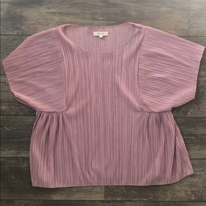 Madewell Pink Pleated Top size Medium